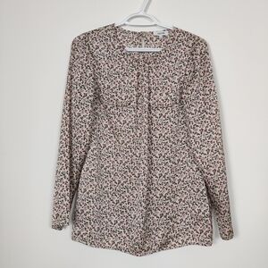 Aker Women's Floral Satin Blouse Size EU 40 Bohemian Cottagecore Business Casual